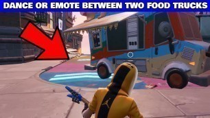 'DANCE OR EMOTE BETWEEN TWO FOOD TRUCKS - LOCATION GUIDE (Downtown Drop Challenges)'