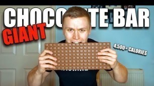 'GIANT CHOCOLATE BAR CHALLENGE | MAN VS FOOD | 4,500+ CALORIE CHEAT MEAL'