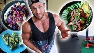 'WHAT I EAT IN A DAY BUILDING VEGAN MUSCLE | LEAN GAINS'