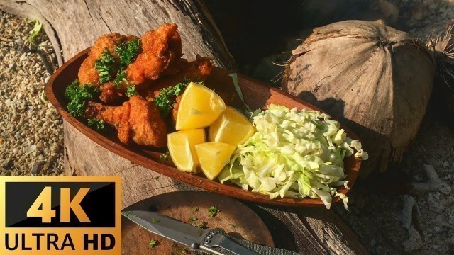 'KARAAGE CHICKEN WINGS  - Wild Camping in a Tropical Island (Day 2)'