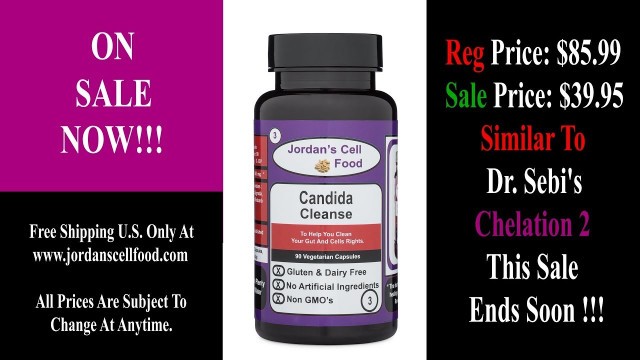 'Candida Cleanse (Similar to Dr. Sebi’s Chelation 2) Qty: 90 Capsules 100% Natural'